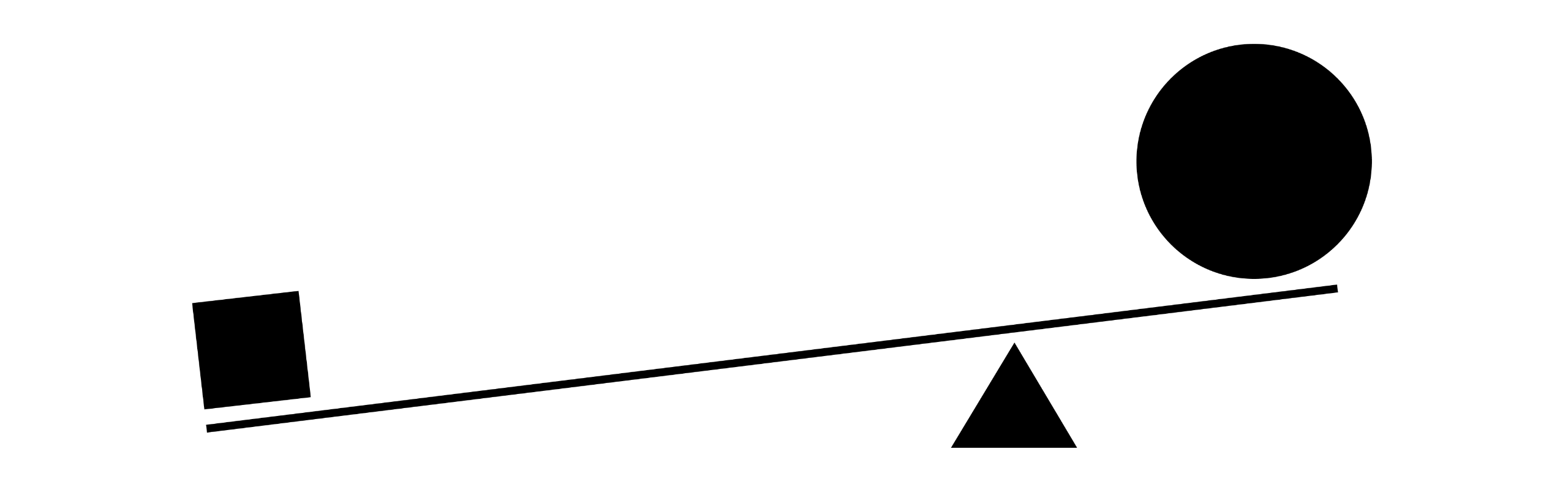 Illustration of how a light weight can light a heavy weight given a lever long enough.